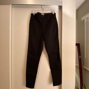 Madewell curvy high rise skinny jeans in black